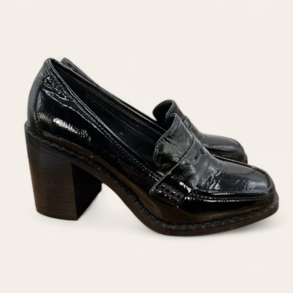 Vince Camuto Black Patent Leather Loafers - Picture 3 of 7